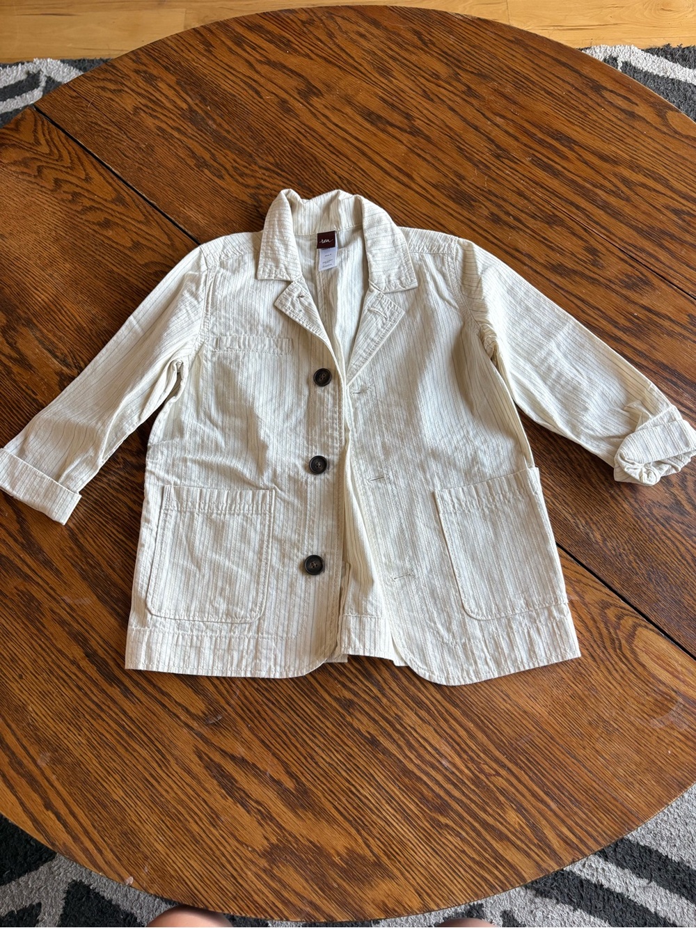 Tea Collection Cream Textured Kids Blazer